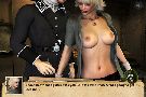 Busty military lady shows boobs to her officer