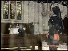 Shy nun shows her round butt in the church